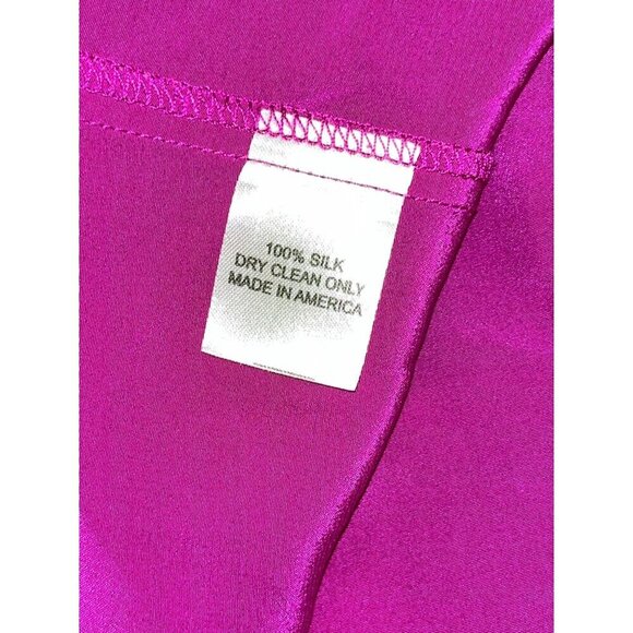 Amanda Uprichard Pink Flutter Sleeve 100% Silk Ruffle Mini Dress Women's Size M - Picture 7 of 8